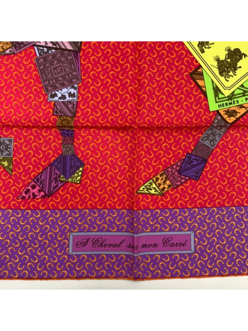 Hermes Carre 90 Cheval Sur Mon On Horseback Scarf Silk - Picture 6 of 8